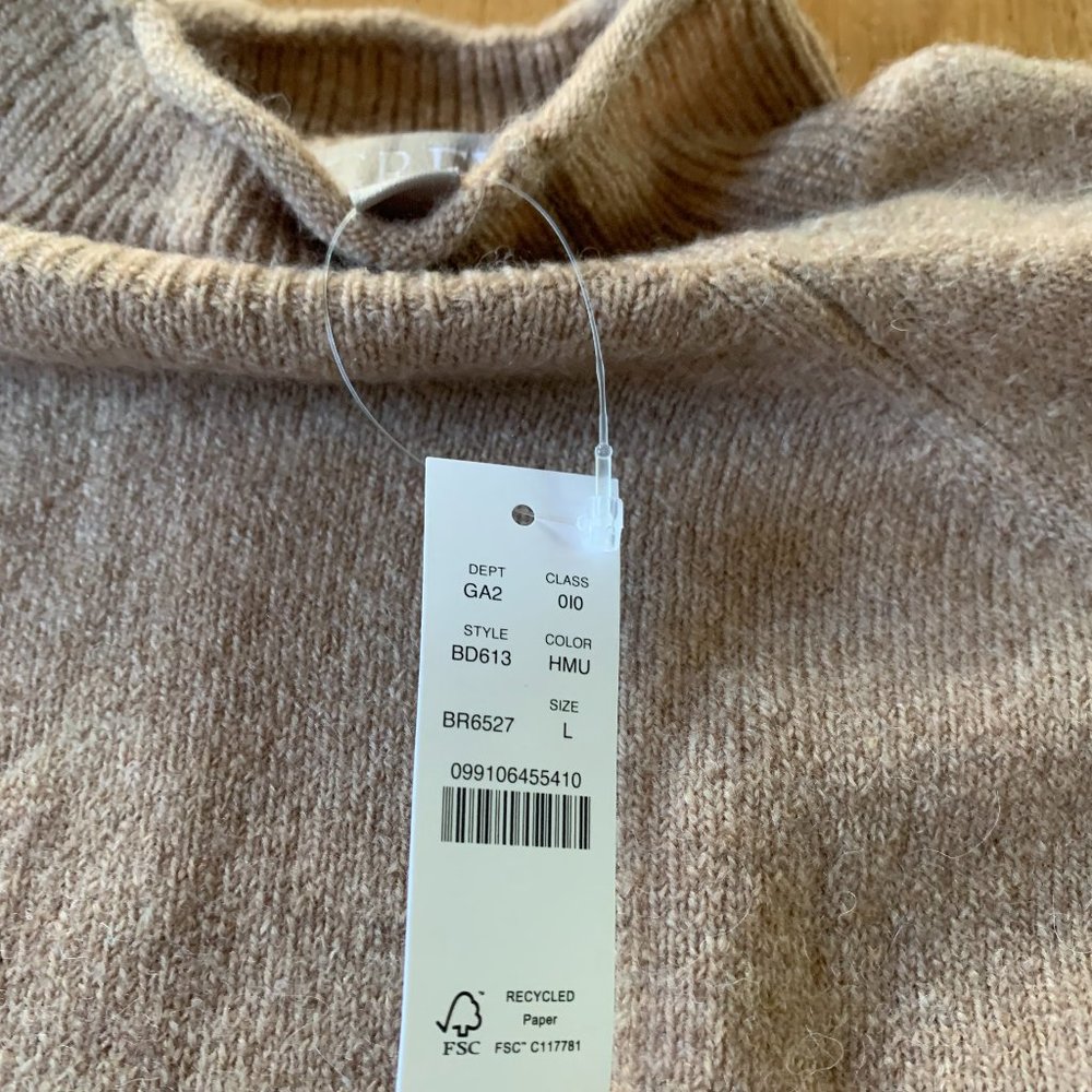 J Crew Rollneck sweater in Supersoft yarn in Heather Mushroom